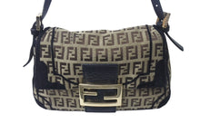 Load image into Gallery viewer, FENDI フェンディ ミニマンマバケット ズッカ柄 ハンドバッグ イタリア製 キャンバス ブラウン ブラック ゴールド金具 美品 中古 4c075886