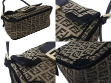 Load image into Gallery viewer, FENDI フェンディ ミニマンマバケット ズッカ柄 ハンドバッグ イタリア製 キャンバス ブラウン ブラック ゴールド金具 美品 中古 4c075886