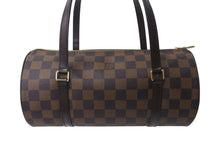 Load image into Gallery viewer, 極美品 LOUIS VUITTON ルイヴィトン ハンドバッグ ドラム型 筒状 ダミエ パピヨン26 N51304 ブラウン ゴールド金具 中古 4c075966