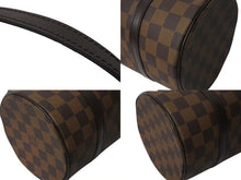 Load image into Gallery viewer, 極美品 LOUIS VUITTON ルイヴィトン ハンドバッグ ドラム型 筒状 ダミエ パピヨン26 N51304 ブラウン ゴールド金具 中古 4c075980