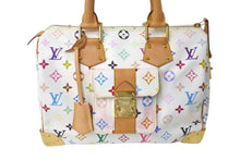 Load image into Gallery viewer, 極美品 LOUIS VUITTON ルイヴィトン スピーディ30 ハンドバッグ M92643 モノグラム マルチカラー 村上隆 ホワイト中古 4c076040
