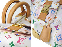 Load image into Gallery viewer, 極美品 LOUIS VUITTON ルイヴィトン スピーディ30 ハンドバッグ M92643 モノグラム マルチカラー 村上隆 ホワイト中古 4c076040