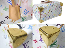 Load image into Gallery viewer, 極美品 LOUIS VUITTON ルイヴィトン スピーディ30 ハンドバッグ M92643 モノグラム マルチカラー 村上隆 ホワイト中古 4c076040