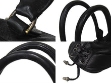 Load image into Gallery viewer, 極美品 CHROME HEARTS クロムハーツ MO DEAN MOディーン ハンドバッグ ダガージップ クロスボール レザー ブラック 中古 4c076107