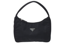 Load image into Gallery viewer, PRADA プラダ ホーボー ハンドバッグ ワンショルダーバッグ MV515 トライアングルロゴ ナイロン ブラック 美品 中古 4c076398