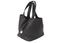 Load image into Gallery viewer, HERMES エルメス ピコタンロックMM ハンドバッグ □M刻印 トリヨンクレマンス カフェ シルバー金具 美品 中古 4c076426