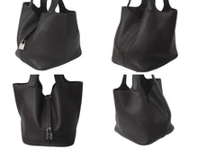 Load image into Gallery viewer, HERMES エルメス ピコタンロックMM ハンドバッグ □M刻印 トリヨンクレマンス カフェ シルバー金具 美品 中古 4c076426
