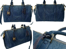 Load image into Gallery viewer, CHANEL シャネル ハンドバッグ ショルダーバッグ 2WAY ココマーク デニム インディゴブルー シリアル不鮮明 美品 中古 4c076468
