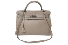Load image into Gallery viewer, 極美品 HERMES エルメス ケリー35 ハンドバッグ □N刻 2010年 内縫い トリヨンクレマンス トゥルティエールグレー シルバー金具 中古 4c076473