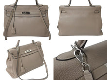 Load image into Gallery viewer, 極美品 HERMES エルメス ケリー35 ハンドバッグ □N刻 2010年 内縫い トリヨンクレマンス トゥルティエールグレー シルバー金具 中古 4c076473