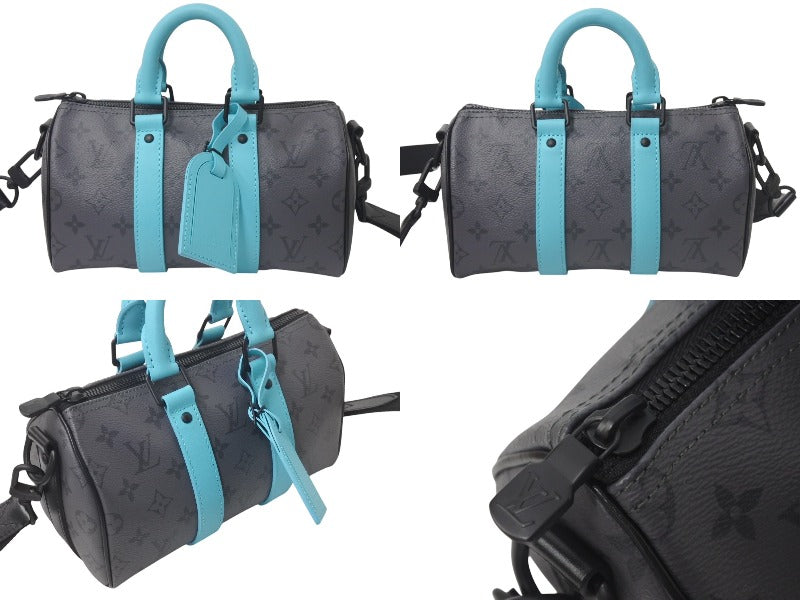 【極美品】Louis Vuitton キーポルバンドリエール25　エクリプス 極美品】Louis Vuitton キーポルバンドリエール25エクリプス