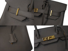 Load image into Gallery viewer, HERMES エルメス BIRKIN バーキン30 エタン ヴォーエプソン ゴールド金具 Y刻印 中古 4c076673