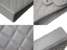 Load image into Gallery viewer, CHANEL シャネル チェーンショルダーバッグ 31番台 ココマーク ラムスキン キルティング グレー シルバー金具 良品 中古 4c070617