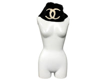 Load image into Gallery viewer, CHANEL シャネル デカココマーク ラパンネックウォーマー マフラー ラパン ブラック ホワイト 美品 中古 4c070624