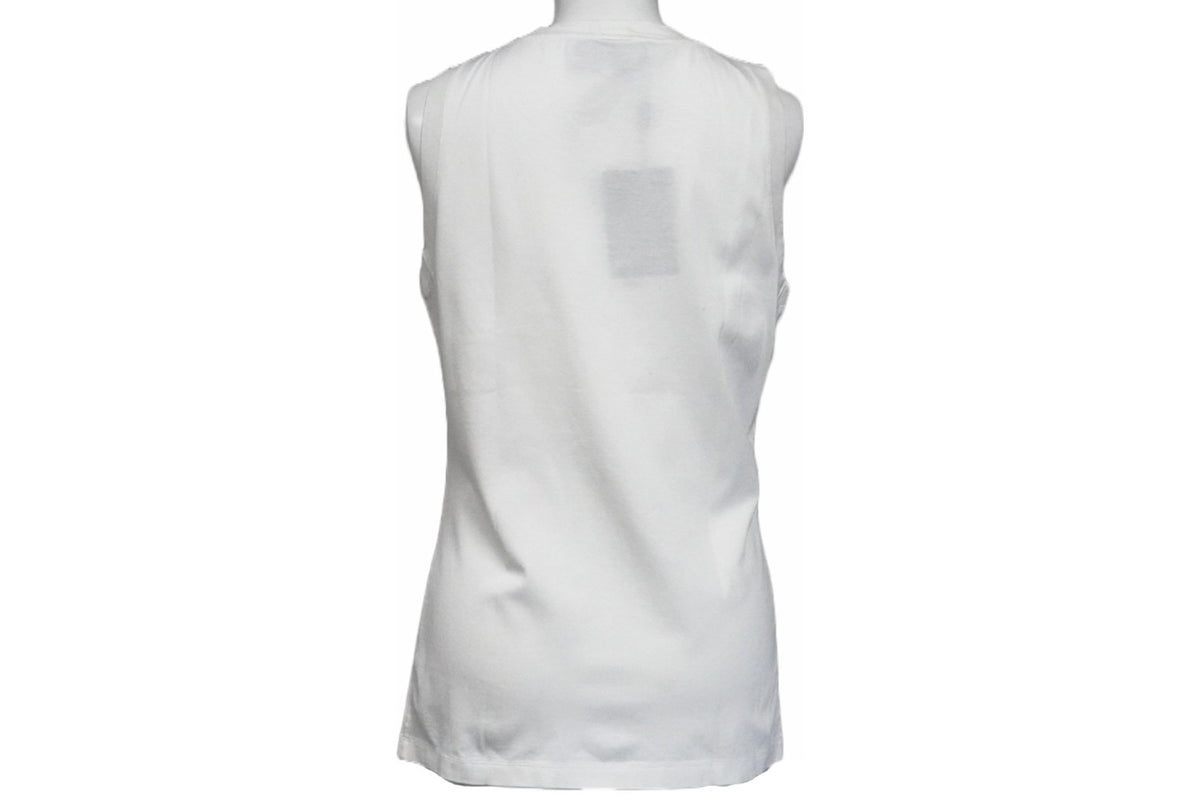 YSL イブサンローラン ノースリーブ タンクトップ ホワイト Sサイズ YSL イブサンローラン ノースリーブ タンクトップ ホワイト S