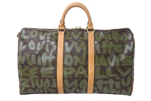Load image into Gallery viewer, 新品同様 LOUIS VUITTON ルイヴィトン モノグラム グラフィティ キーポル50 M92196 ブラウン カーキ ゴールド金具 中古 56121