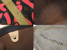 Load image into Gallery viewer, 新品同様 LOUIS VUITTON ルイヴィトン モノグラム グラフティ キーポル50 ボストンバッグ ピンク スプラウス M93698 中古 56380