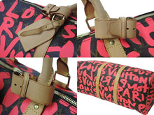 Load image into Gallery viewer, 新品同様 LOUIS VUITTON ルイヴィトン モノグラム グラフティ キーポル50 ボストンバッグ ピンク スプラウス M93698 中古 56380