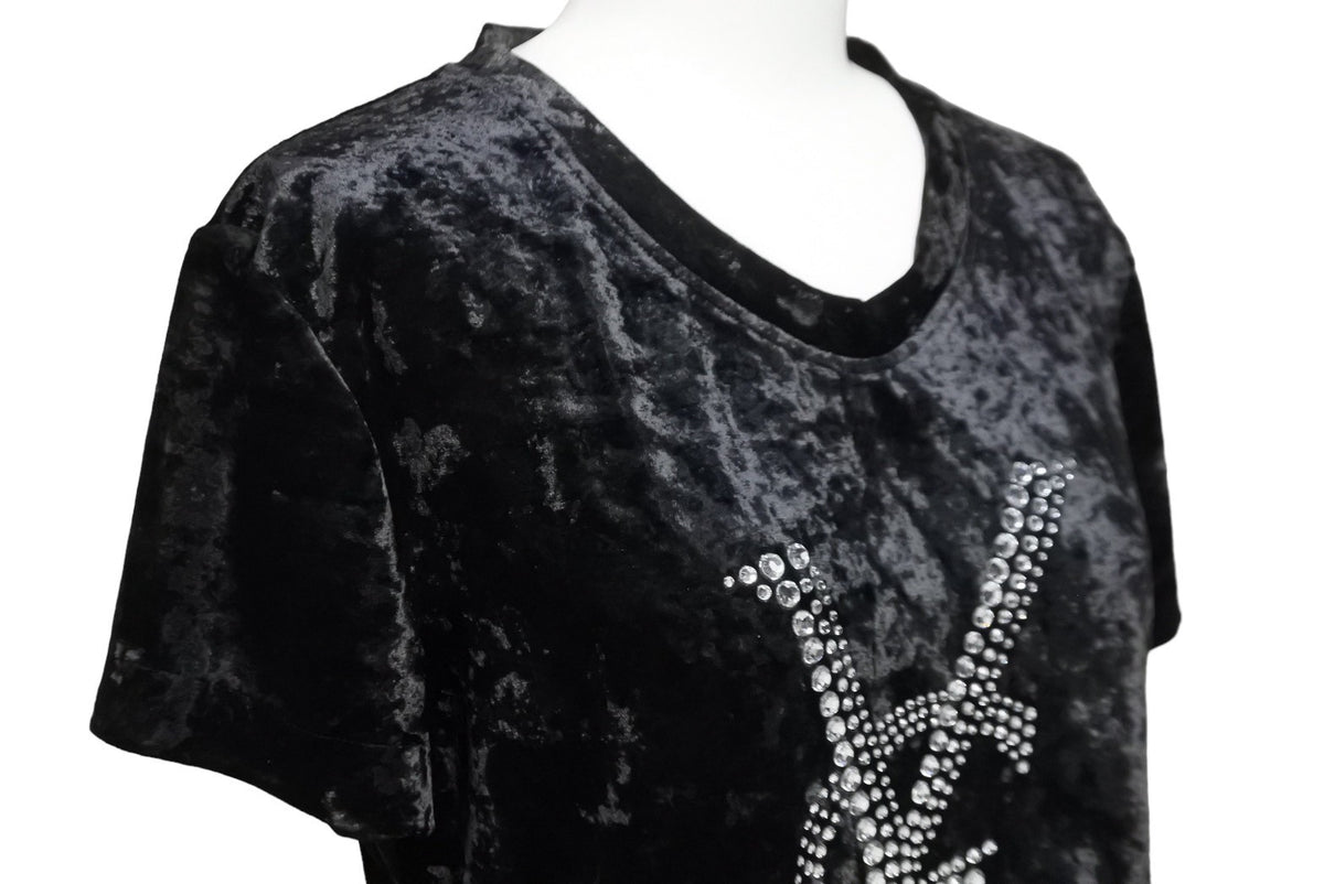 YVESSAINTLAURENT 黒色 ベルベット ドレス サンローラン