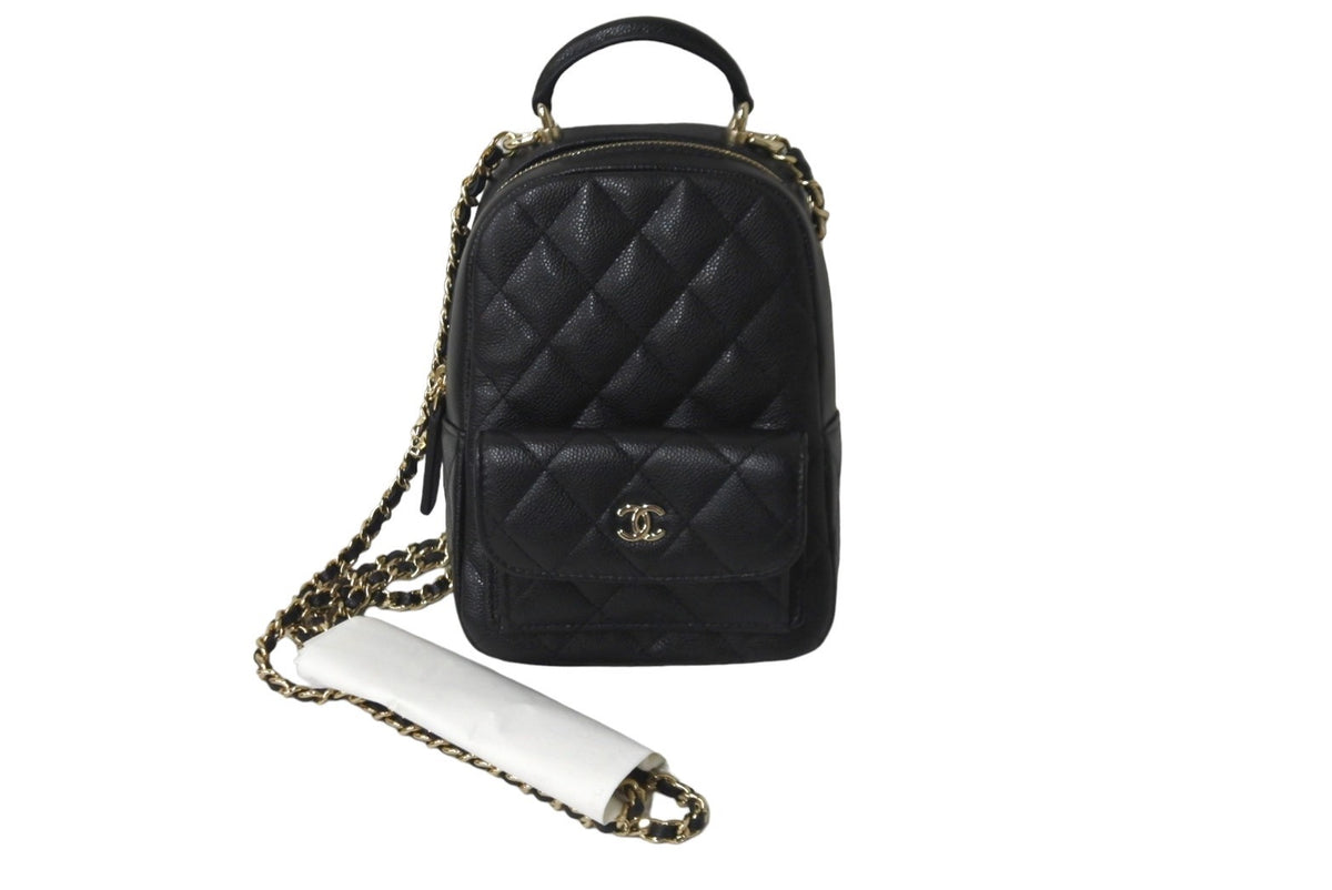 【即発送】シャネル チェーンミニリュック ギフト 新品CHANEL キャビアスキン シャネル バックパック/ミニリュック CHANEL