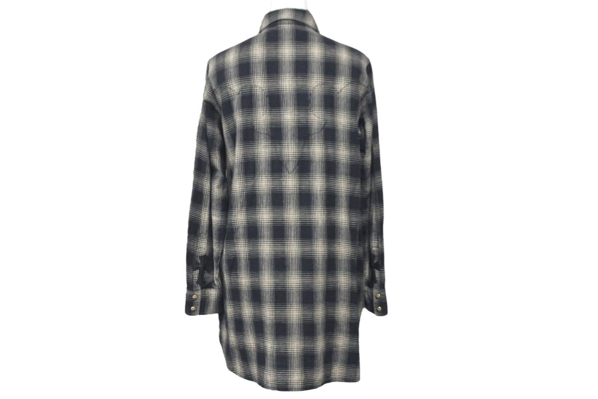 CHROME HEARTS◆長袖シャツ/M/コットン/マルチカラー/チェック CHROME HEARTS クロムハーツ U UNDERDOG PLD ハーフジップ