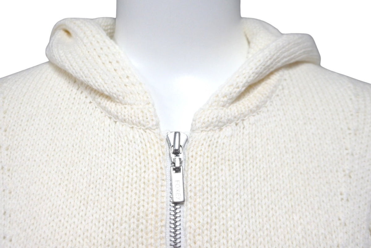 美品　FOXEY フォクシー　カシミヤ　ニット　パーカー　リッチグレー 2893100000006279-1w.jpg