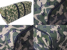 Load image into Gallery viewer, LOUIS VUITTON ルイヴィトン ×村上隆 キーポルバンドリエール55 モノグラムモフラージュ M95774 ゴールド金具 美品 中古 60478