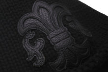 Load image into Gallery viewer, CHROME HEARTS クロムハーツ ニットキャップ ブラック コットン レザー シルバー925 ONE SIZE 2238-304-5500 美品 中古 60882