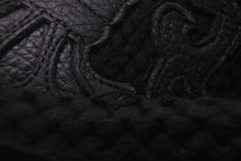 Load image into Gallery viewer, CHROME HEARTS クロムハーツ ニットキャップ ブラック コットン レザー シルバー925 ONE SIZE 2238-304-5500 美品 中古 60882