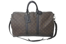 Load image into Gallery viewer, LOUIS VUITTON ルイ ヴィトン キーポル バンドリエール45 ボストンバッグ M56711 モノグラムマカサー ブラウン 美品 中古 61226