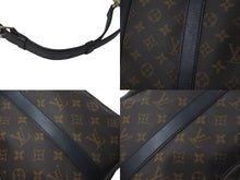 Load image into Gallery viewer, LOUIS VUITTON ルイ ヴィトン キーポル バンドリエール45 ボストンバッグ M56711 モノグラムマカサー ブラウン 美品 中古 61226