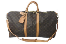 Load image into Gallery viewer, LOUIS VUITTON ルイ ヴィトン キーポル バンドリエール55 ボストンバッグ モノグラムキャンバス M41414 ブラウン 美品 中古 61269