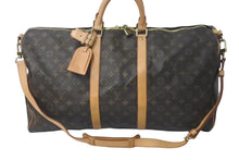 Load image into Gallery viewer, LOUIS VUITTON ルイ ヴィトン キーポル バンドリエール55 ボストンバッグ モノグラムキャンバス M41414 ブラウン 美品 中古 61269