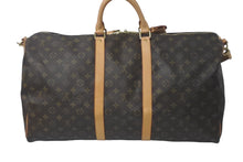 Load image into Gallery viewer, LOUIS VUITTON ルイ ヴィトン キーポル バンドリエール55 ボストンバッグ モノグラムキャンバス M41414 ブラウン 美品 中古 61269