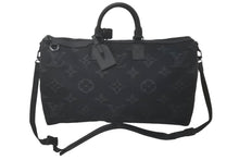 Load image into Gallery viewer, 新品同様 LOUIS VUITTON ルイヴィトン キーポルバンドリエールリバーシブル50 M45602 ボストンバッグ ブラック 中古 61278