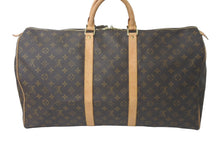 画像をギャラリービューアに読み込む, LOUIS VUITTON ルイヴィトン ボストンバッグ キーポル55 M41424 モノグラム ブラウン PVC レザー 美品 中古 61295