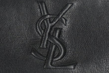 Load image into Gallery viewer, YVES SAINT LAURENT イヴ サンローラン 長財布 ラウンドファスナー YSLロゴ 352904 レザー ブラック 美品 中古 4c061010