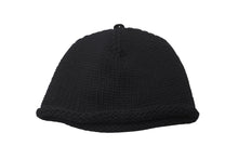 Load image into Gallery viewer, 極美品 CHROME HEARTS クロムハーツ クロスパッチ カシミア ビーニー ニットキャップ ブラック 牛革 シルバー925 中古 61845