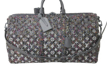 Load image into Gallery viewer, 新品同様 LOUIS VUITTON ルイヴィトン M58742 キーポルバンドリエール50 リサイクルウール ツイード グレー 中古 62027