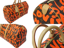 Load image into Gallery viewer, 新品同様 LOUIS VUITTON ルイヴィトン モノグラム グラフィティ キーポル50 ボストン スプラウス オレンジ M93699 中古 62029