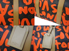 Load image into Gallery viewer, 新品同様 LOUIS VUITTON ルイヴィトン モノグラム グラフィティ キーポル50 ボストン スプラウス オレンジ M93699 中古 62029