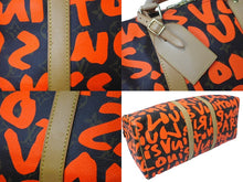Load image into Gallery viewer, 新品同様 LOUIS VUITTON ルイヴィトン モノグラム グラフィティ キーポル50 ボストン スプラウス オレンジ M93699 中古 62029