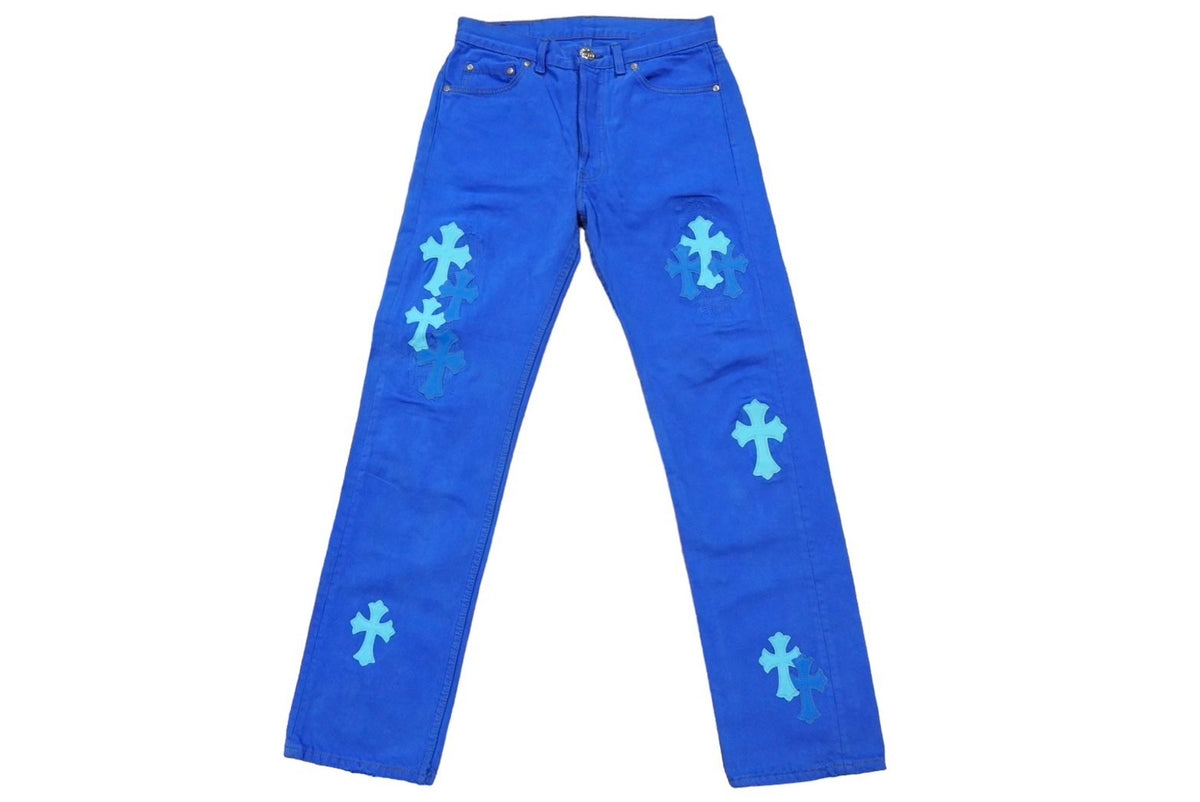 クロスパッチデニム 極美品 CHROME HEARTS クロムハーツ クロスパッチ デニムパンツ