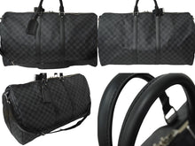 Load image into Gallery viewer, 新品同様 LOUIS VUITTON ルイヴィトン ボストンバッグ キーポルバンドリエール55 ダミエ グラフィット N41413 ブラック シルバー金具 中古 62260