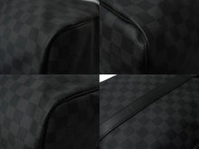 Load image into Gallery viewer, 新品同様 LOUIS VUITTON ルイヴィトン ボストンバッグ キーポルバンドリエール55 ダミエ グラフィット N41413 ブラック シルバー金具 中古 62260