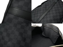 Load image into Gallery viewer, 新品同様 LOUIS VUITTON ルイヴィトン ボストンバッグ キーポルバンドリエール55 ダミエ グラフィット N41413 ブラック シルバー金具 中古 62260