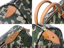 Load image into Gallery viewer, 新品同様 ルイ ヴィトン LOUIS VUITTON モノグラム フラージュ スピーディ 35 バッグ カモフラ グリーン M95773 村上隆 中古 62332