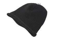 Load image into Gallery viewer, CHROME HEARTS クロムハーツ ビーニー ニットキャップ クロスパッチ カシミア ブラック 牛革 シルバー925 美品 中古 62355