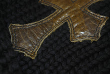 Load image into Gallery viewer, CHROME HEARTS クロムハーツ ビーニー ニットキャップ クロスパッチ カシミア ブラック 牛革 シルバー925 美品 中古 62355