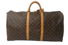 Load image into Gallery viewer, LOUIS VUITTON ルイ ヴィトン キーポル60 ボストンバッグ M41412 モノグラム ブラウン PVC ヌメ革 レザー 良品 中古 62802
